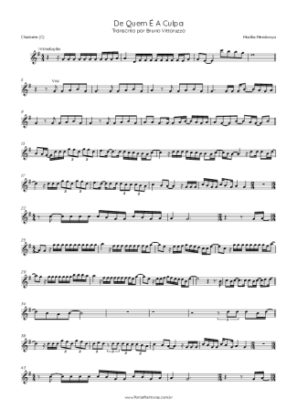 Score for Clarinet (C)