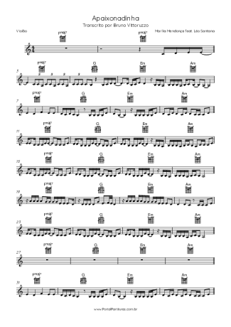 Marília Mendonça feat. Léo Santana Apaixonadinha score for Acoustic Guitar