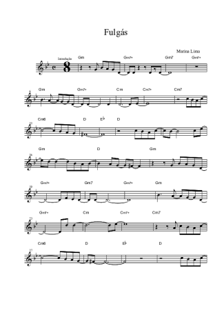 Marina Lima  score for Tenor Saxophone Soprano (Bb)