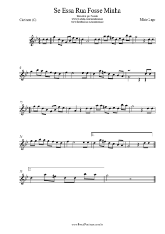 Mário Lago  score for Clarinet (C)