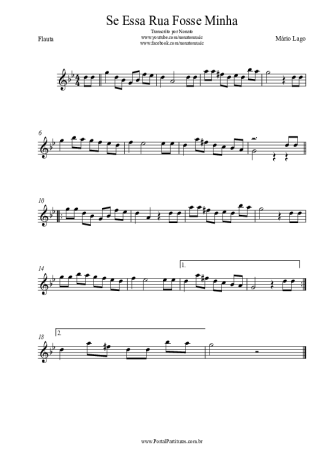 Mário Lago Se Essa Rua Fosse Minha score for Flute