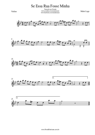 Mário Lago  score for Violin
