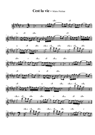 Mario Pelchat C´est la vie score for Alto Saxophone