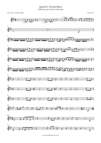 Score for Tenor Saxophone Soprano (Bb)