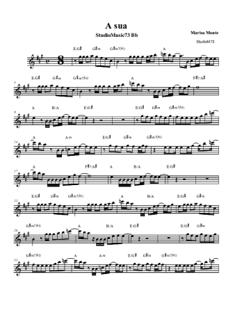 Marisa Monte  score for Clarinet (Bb)