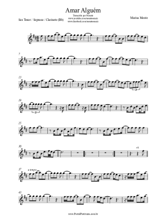 Marisa Monte  score for Clarinet (Bb)