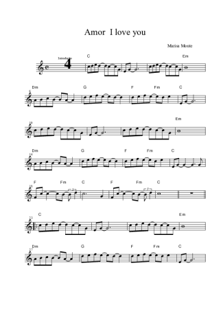 Marisa Monte Amor I Love You score for Tenor Saxophone Soprano Clarinet (Bb)