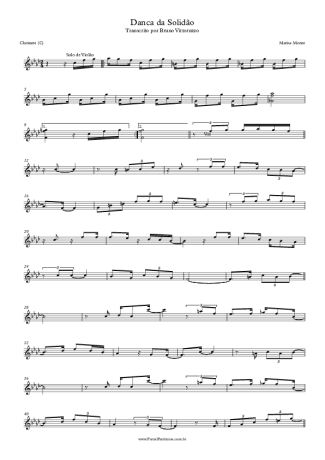 Marisa Monte  score for Clarinet (C)
