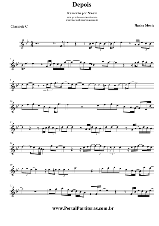 Marisa Monte  score for Clarinet (C)