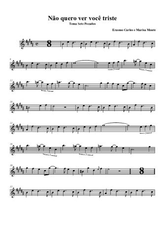 Marisa Monte Não Quero Ver Você Triste score for Clarinet (Bb)