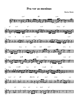 Marisa Monte  score for Alto Saxophone