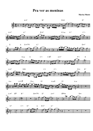 Marisa Monte  score for Clarinet (Bb)