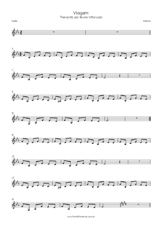 Marisa Viagem score for Harmonica