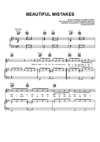 Maroon 5  score for Piano