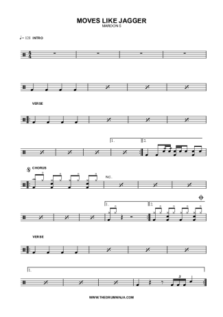 Maroon 5  score for Drums