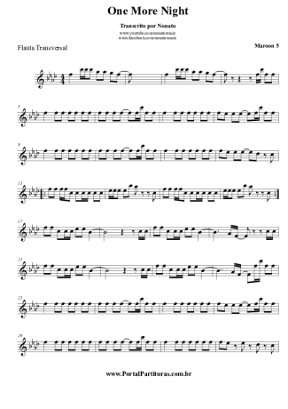 Maroon 5  score for Flute