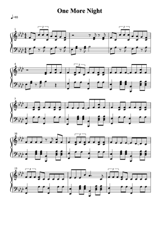 Maroon 5  score for Piano