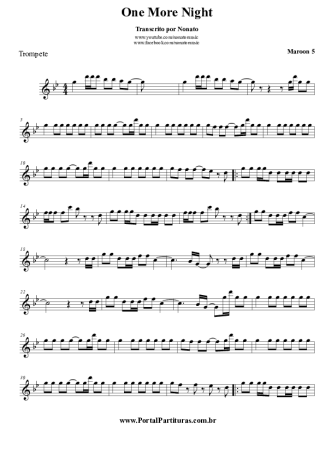 Maroon 5  score for Trumpet
