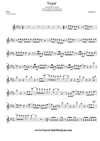 Maroon 5  score for Flute