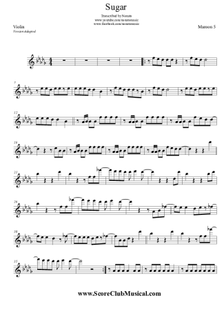 Maroon 5  score for Violin