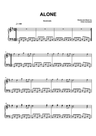 Marshmello Alone score for Piano