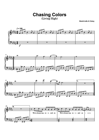 Marshmello Chasing Colors score for Piano