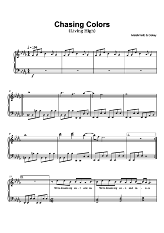 Marshmello  score for Piano