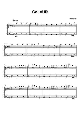 Marshmello Colour score for Piano