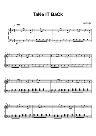 Marshmello  score for Piano