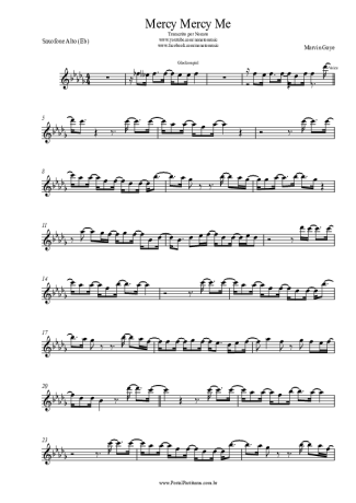 Marvin Gaye  score for Alto Saxophone