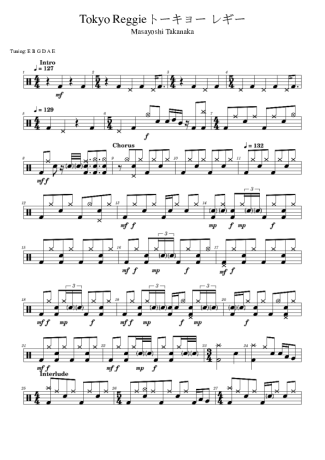 Masayoshi Takanaka  score for Drums