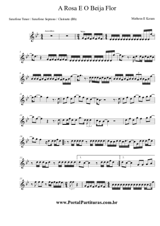 Matheus & Kauan  score for Tenor Saxophone Soprano (Bb)