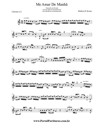 Matheus & Kauan  score for Clarinet (C)