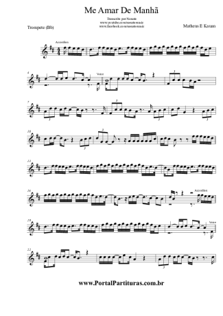 Matheus & Kauan Me Amar Amanhã score for Trumpet