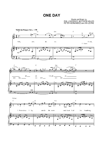 Matisyahu  score for Piano