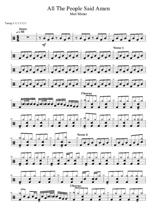 Score for Drums