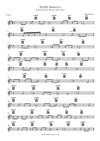 Matt Redman 10000 Reason (Bless The Lord) score for Acoustic Guitar