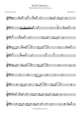 Matt Redman  score for Alto Saxophone