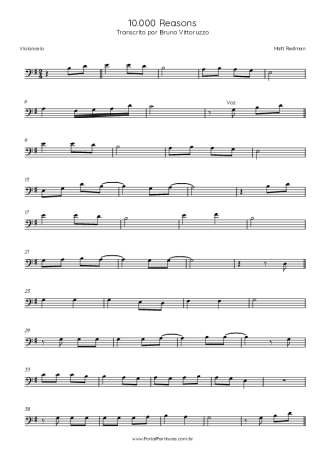 Matt Redman  score for Cello