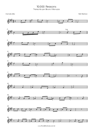 Matt Redman  score for Clarinet (Bb)