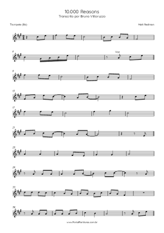 Matt Redman 10000 Reason (Bless The Lord) score for Trumpet