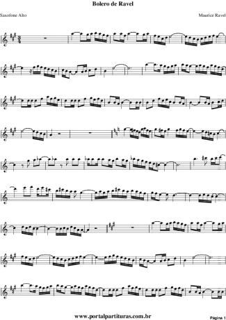 Maurice Ravel Bolero de Ravel score for Alto Saxophone