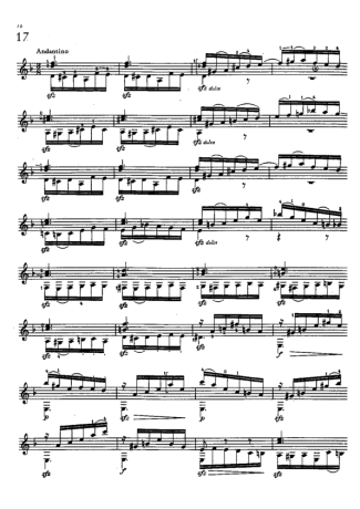 Mauro Giuliani Estudo 17 Op 48 score for Acoustic Guitar