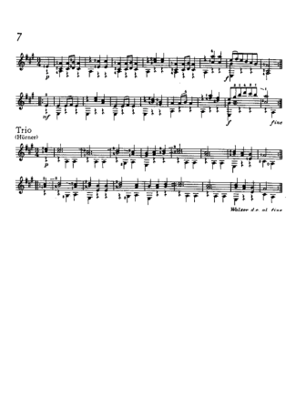 Mauro Giuliani Valsa 7 (Op 57) score for Acoustic Guitar