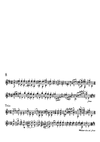 Mauro Giuliani Valsa 8 (Op 57) score for Acoustic Guitar