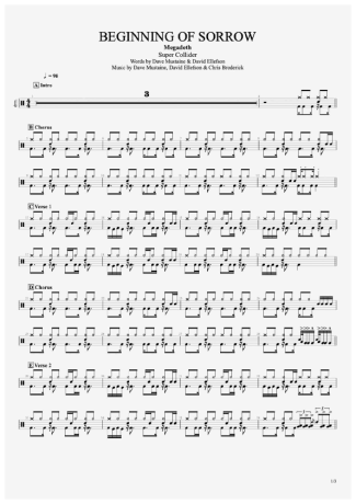 Megadeth  score for Drums