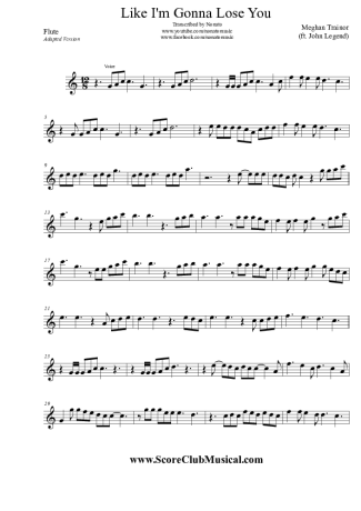 Meghan Trainor  score for Flute