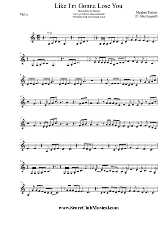 Meghan Trainor  score for Violin