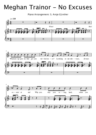 Meghan Trainor  score for Piano