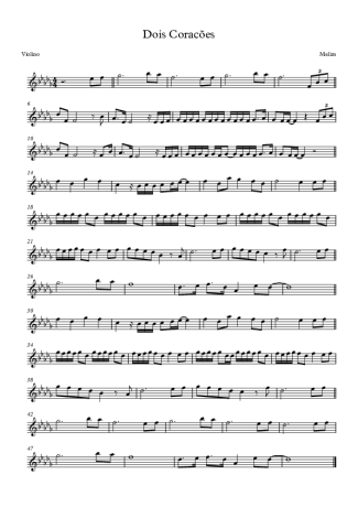 Melim Dois Coracões score for Violin